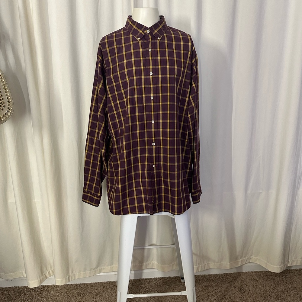 Daniel Cremieux Men Long Sleeve Shirt XXL Button Down Classic Dress Casual
